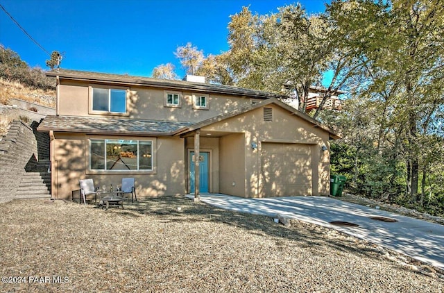 view of front of house featuring a garage