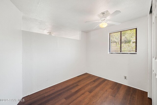 234 N Arizona Ave, Prescott, AZ 86301 - empty room with wood finished floors, ceiling fan, and a textured ceiling
