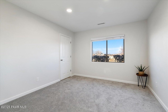 view of carpeted empty room