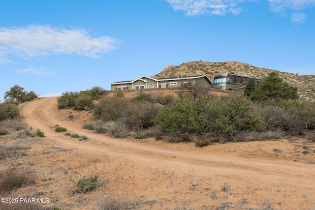 exterior space with a mountain view