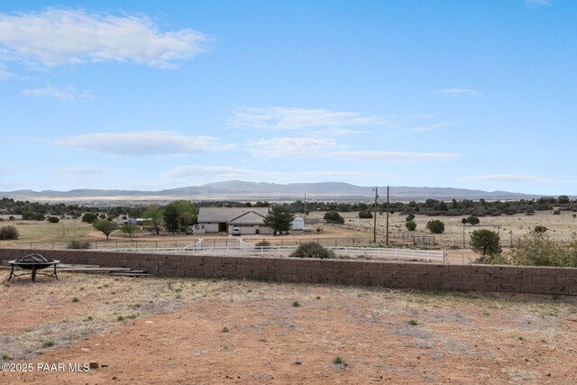 mountain view with a rural view