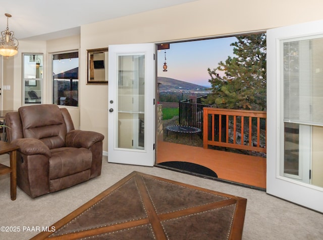 view of carpeted living room