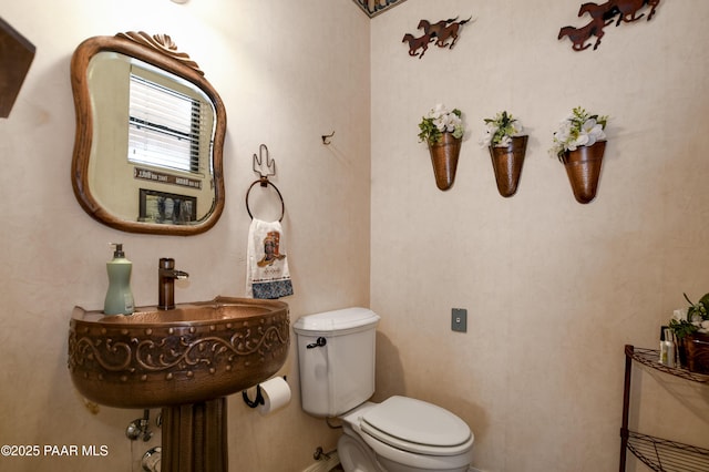 bathroom featuring toilet and a sink