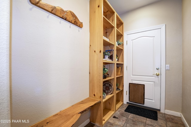 mudroom with baseboards