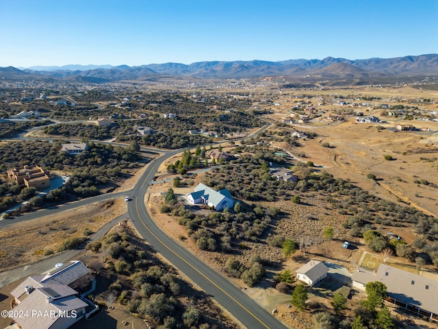 bird's eye view featuring a mountain view