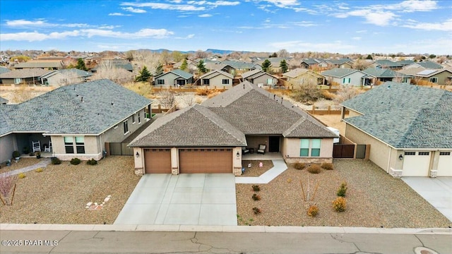 drone / aerial view with a residential view