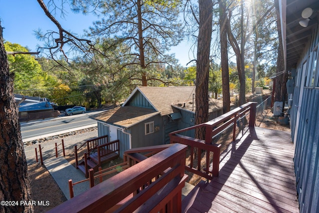 view of wooden deck