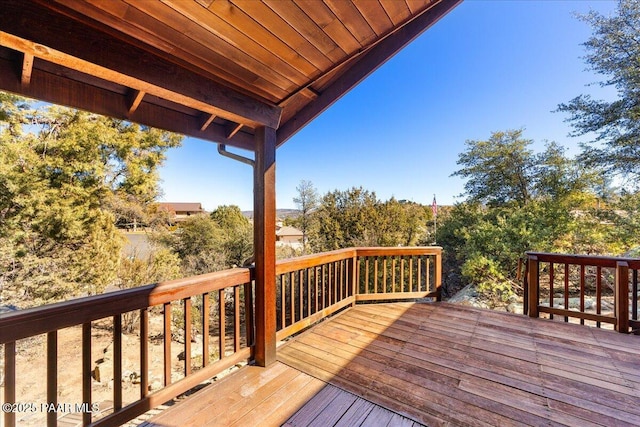 view of wooden deck