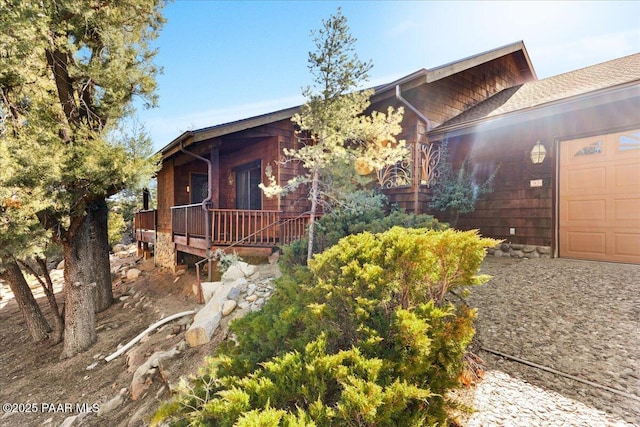 view of front of house featuring a garage