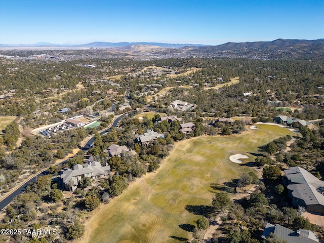 bird's eye view featuring a mountain view