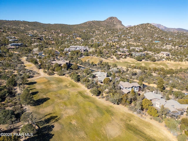 bird's eye view featuring a mountain view