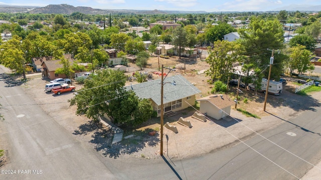 bird's eye view with a mountain view