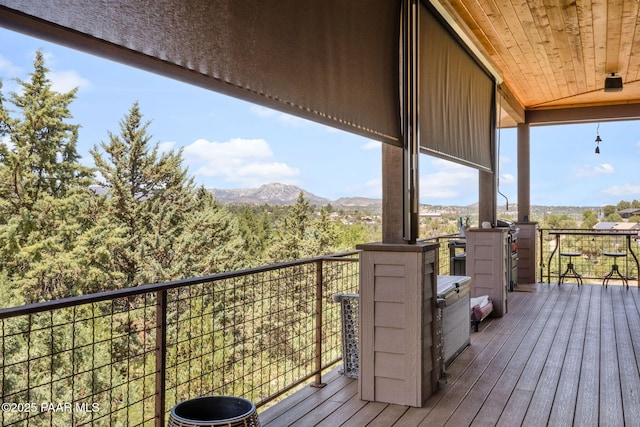 965 Northwood Loop, Prescott, AZ 86303 - wooden terrace featuring a mountain view