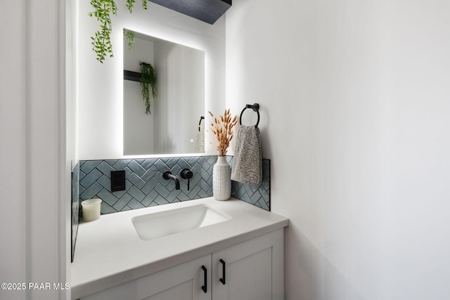 1232 Jordin Dr, Prescott, AZ 86303 - bathroom featuring vanity and decorative backsplash