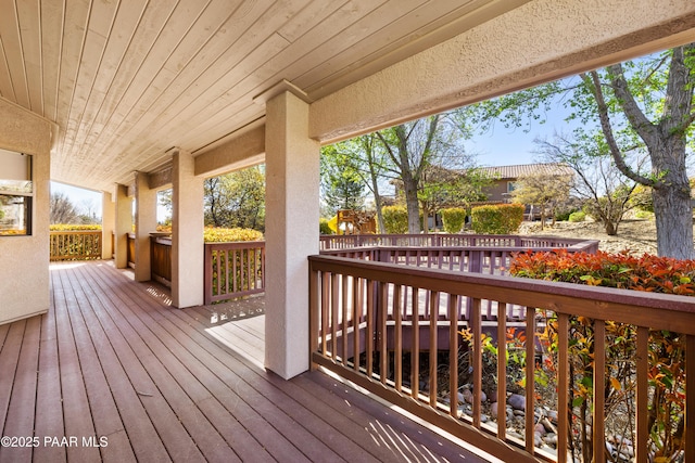 view of wooden terrace