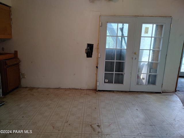 interior space featuring french doors