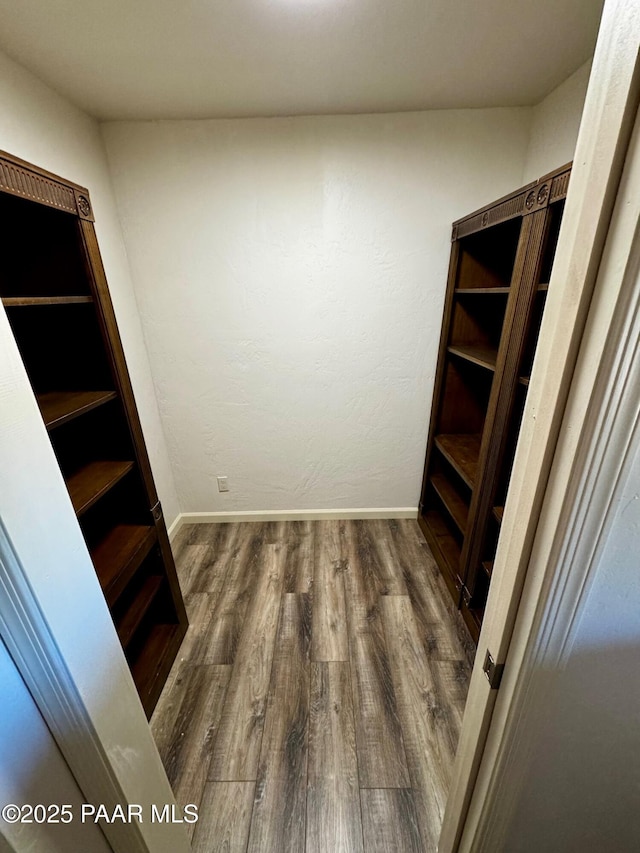 empty room featuring dark hardwood / wood-style floors