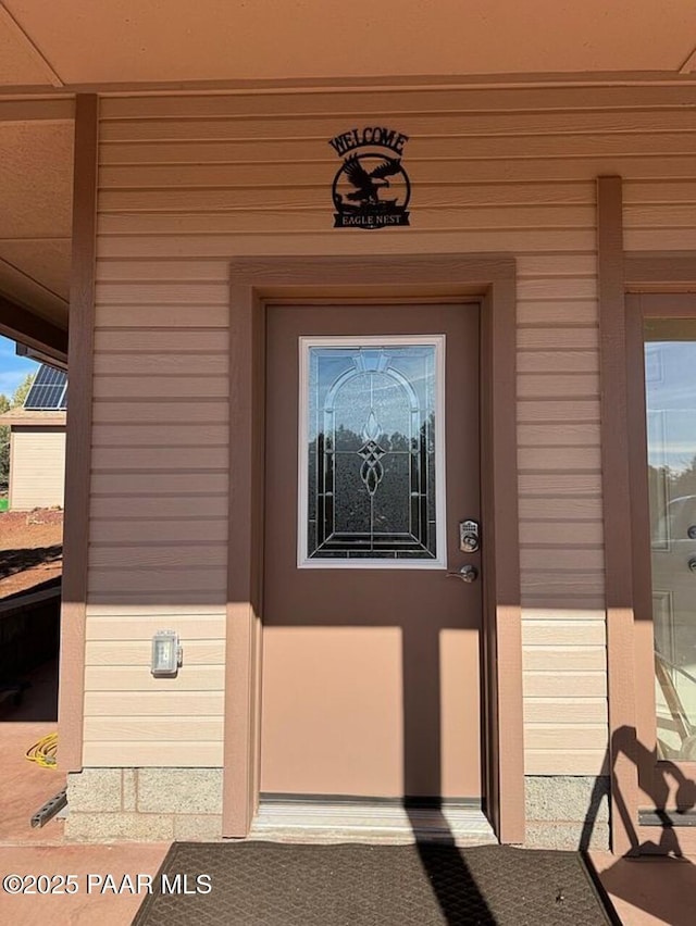 view of doorway to property