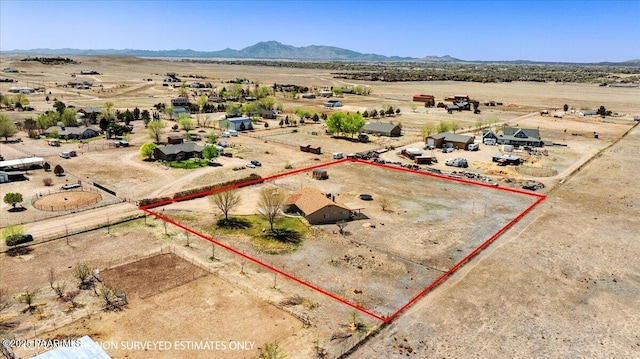 1250 Pronghorn Trl, Chino Valley, AZ 86323 - aerial view featuring a rural view, view of desert, and a mountain view