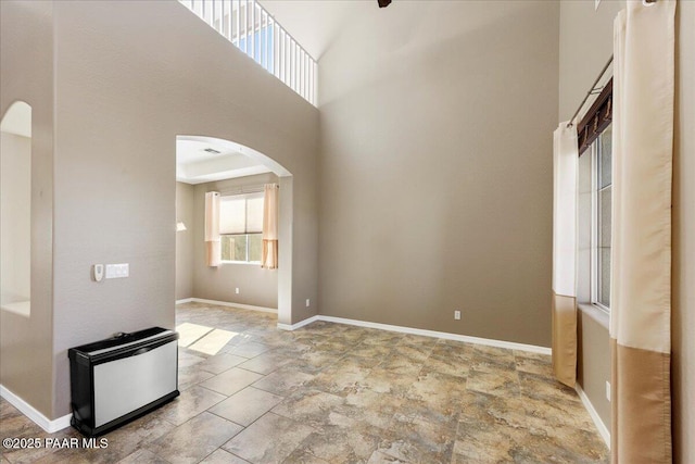 interior space featuring a high ceiling