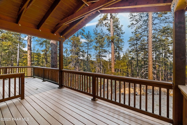 view of wooden terrace