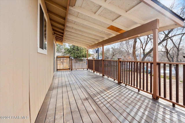 view of wooden terrace