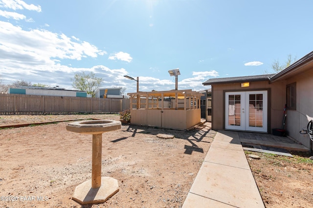 6333 E Lord Cir, Prescott Valley, AZ 86314 - view of yard with fence and french doors