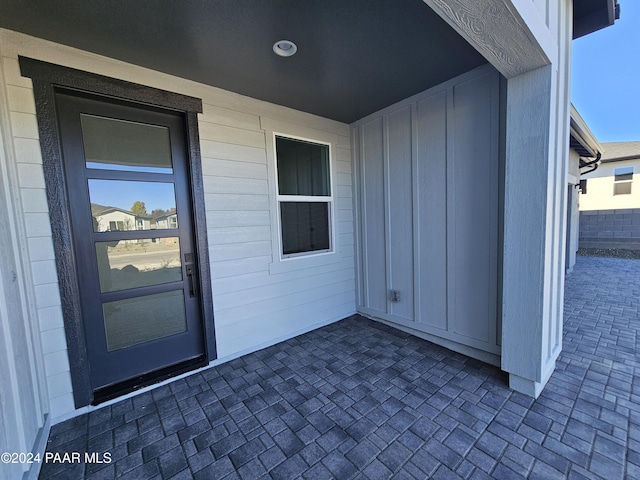 view of doorway to property