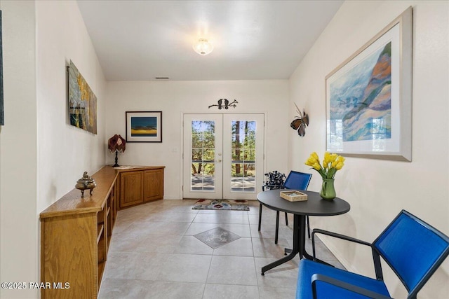 1167 Eagles Nest, Prescott, AZ 86303 - foyer entrance with french doors and light tile patterned flooring