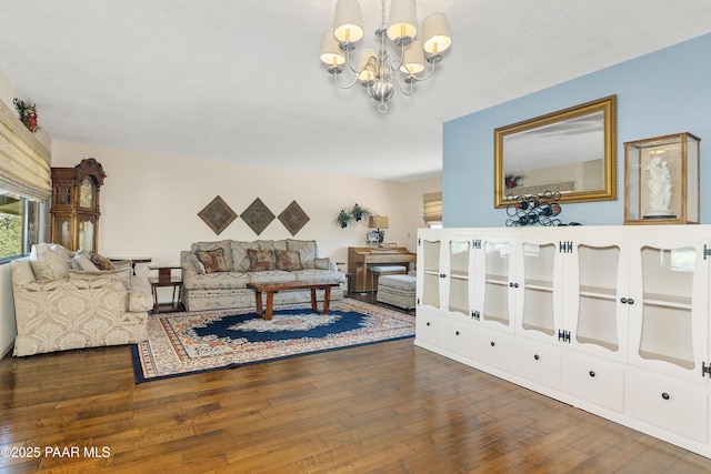 1116 Christie Ln, Prescott, AZ 86305 - living area featuring a chandelier and hardwood / wood-style floors
