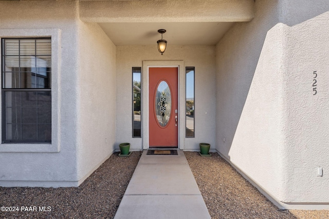 view of doorway to property