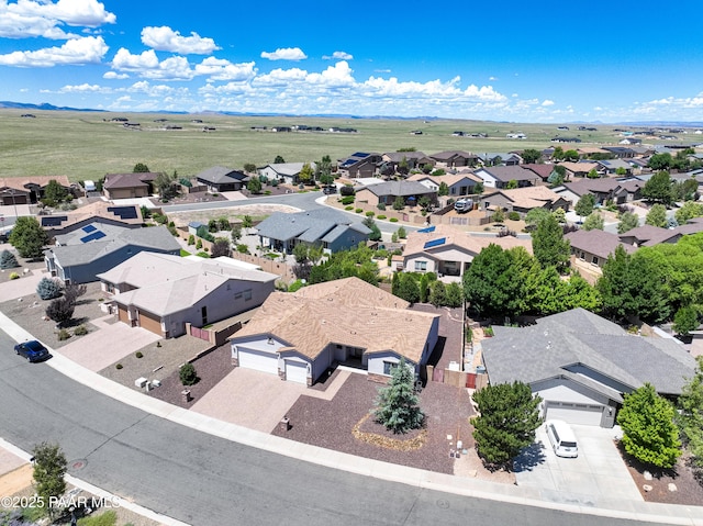 aerial view with a residential view