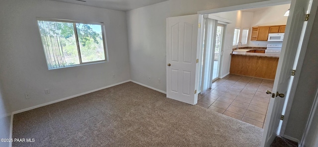 10919 E Roundup Dr, Dewey-Humboldt, AZ 86327 - spare room with healthy amount of natural light, carpet, and tile patterned flooring