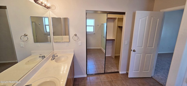 10919 E Roundup Dr, Dewey-Humboldt, AZ 86327 - full bath with tile patterned floors and double vanity