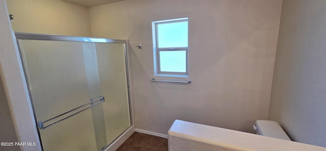 10919 E Roundup Dr, Dewey-Humboldt, AZ 86327 - full bathroom featuring a stall shower and tile patterned flooring