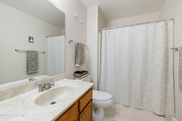 5420 N Mesquite Dr, Prescott Valley, AZ 86314 - full bathroom with vanity, toilet, and tile patterned floors