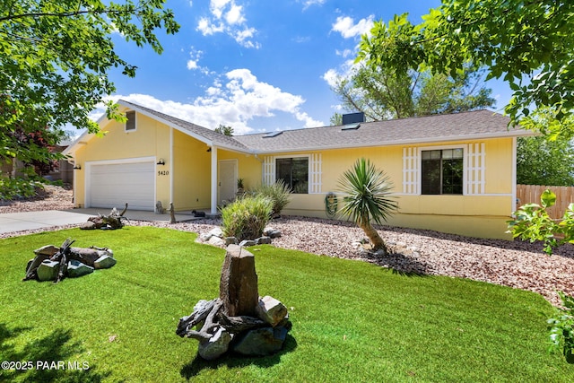 5420 N Mesquite Dr, Prescott Valley, AZ 86314 - ranch-style home featuring a garage and concrete driveway