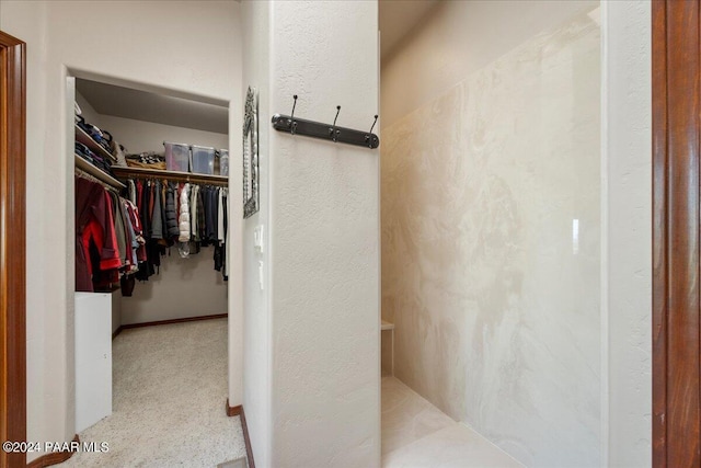 view of walk in closet