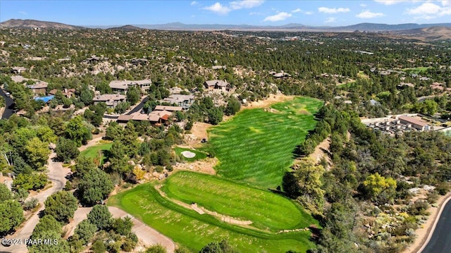 bird's eye view featuring a mountain view