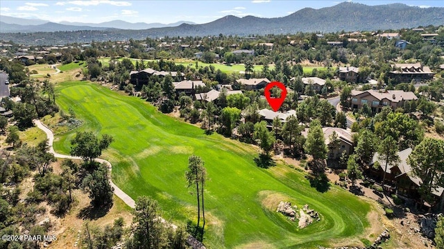 bird's eye view featuring a mountain view