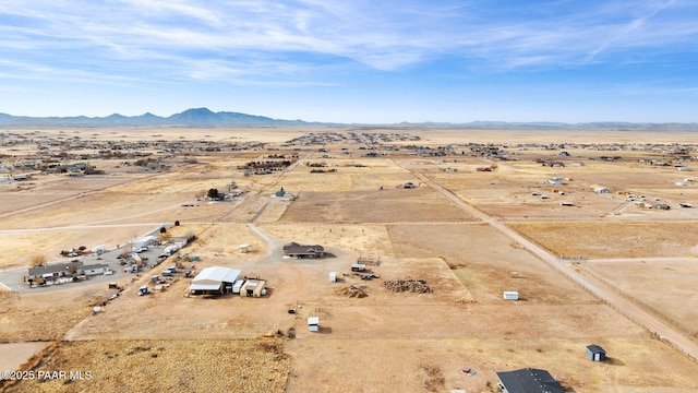 bird's eye view featuring a mountain view