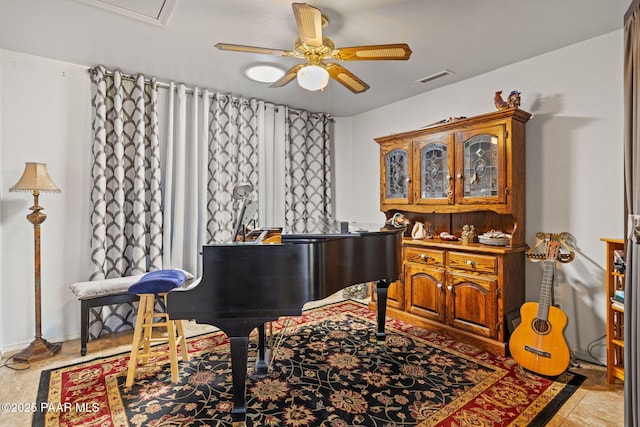 5278 N Saddleback Dr, Prescott Valley, AZ 86314 - living area featuring visible vents and ceiling fan