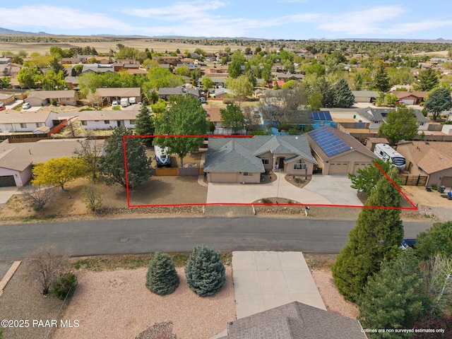 5278 N Saddleback Dr, Prescott Valley, AZ 86314 - aerial view with a residential view and a mountain view