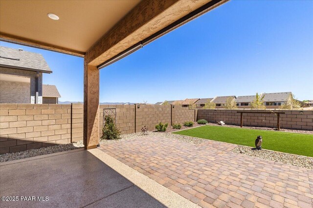 view of patio / terrace with a fenced backyard