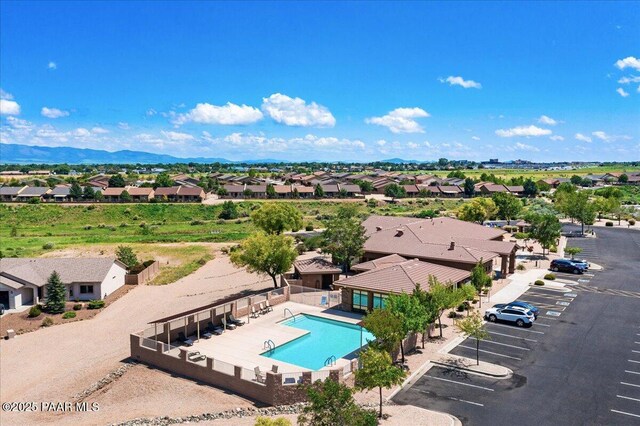 aerial view featuring a residential view