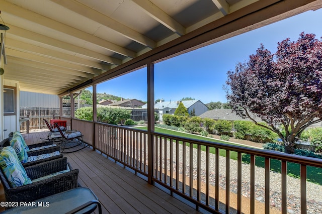 3096 Montana Dr, Prescott, AZ 86301 - deck with a residential view and fence