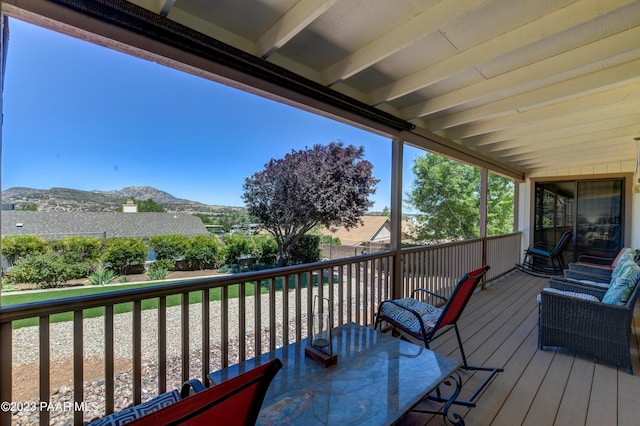 3096 Montana Dr, Prescott, AZ 86301 - deck featuring a mountain view
