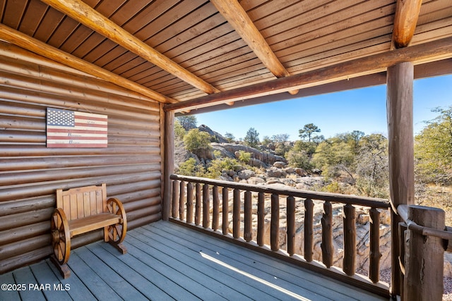 view of wooden terrace