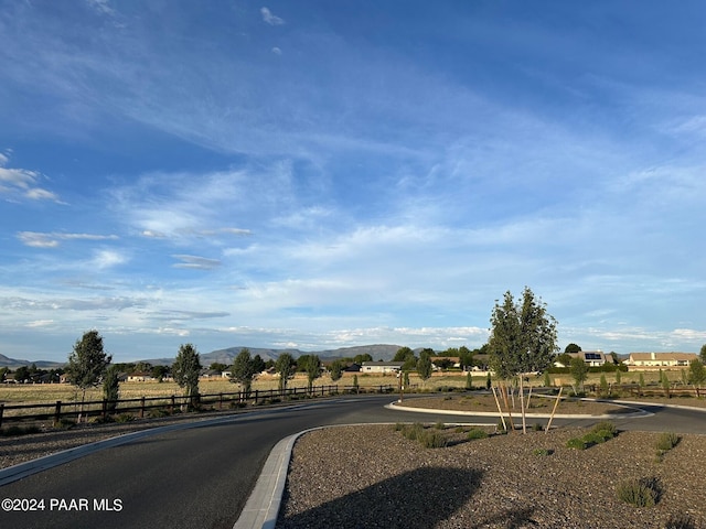 view of street featuring a mountain view