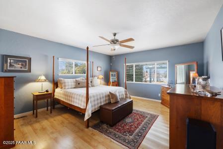 bedroom featuring light hardwood / wood-style flooring